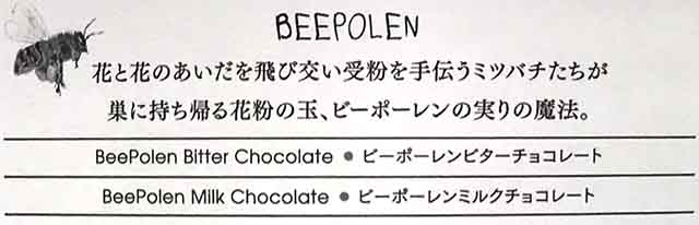 蜂蜜が運ぶ花粉入りのチョコの解説書