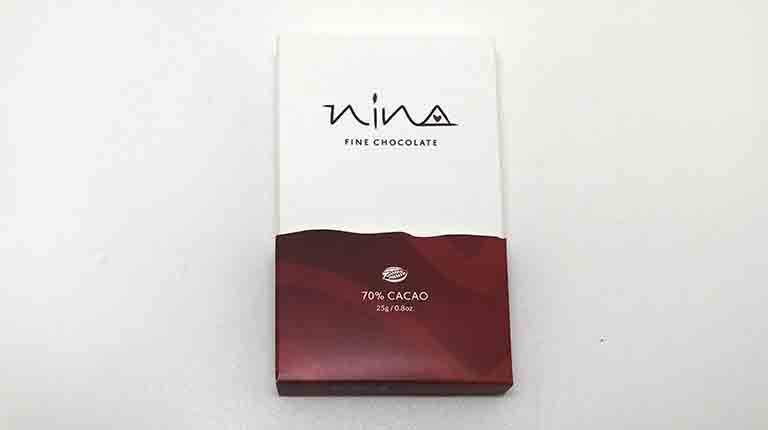 NINAの70％カカオのチョコレート